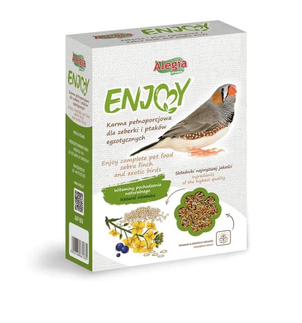 Alegia Enjoy-foder för zebrafinkar och exotiska parakiter 450 g