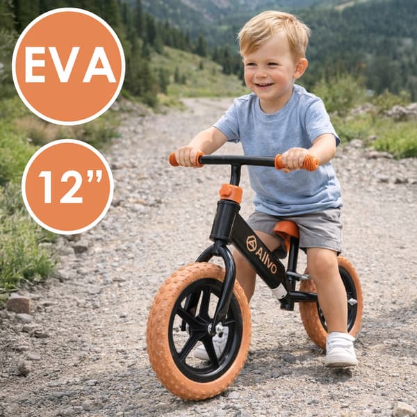 Allvo 12" børne-balancecykel sort ALV-U647N