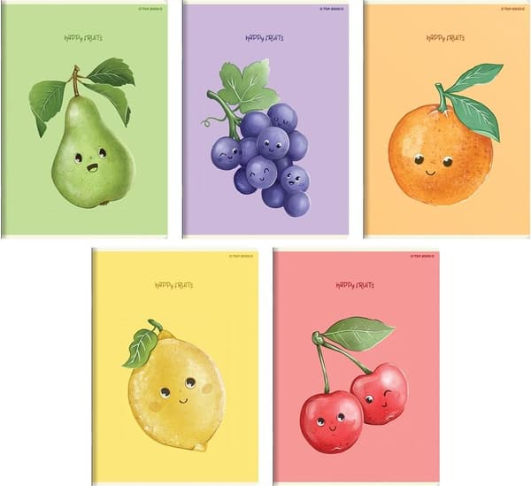 Notesbog A5/32K Fruits line (10 stk.) TOP2000