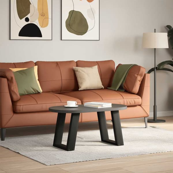 vidaXL sofabordsben, 2 stk., sort, 28x(42-43) cm, stål