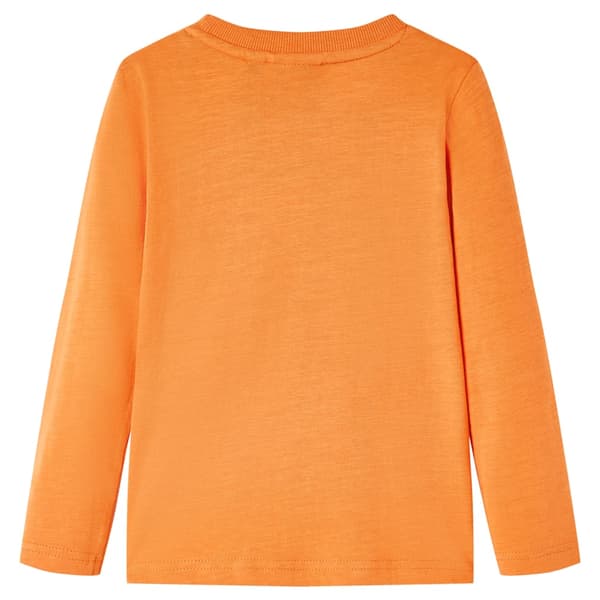 Barn långärmad T-shirt, mörkorange, 116