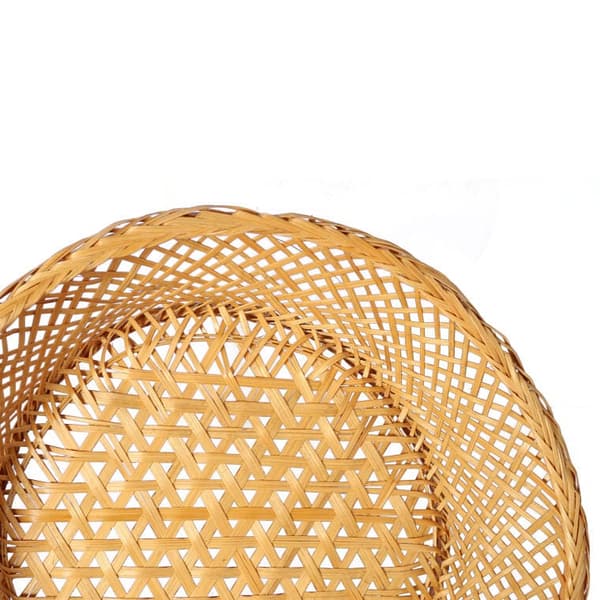 Bambus brødkurv, rund 22 cm, beige