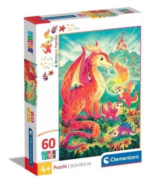 Puzzle 60 Super Color Lohikäärmeperhe