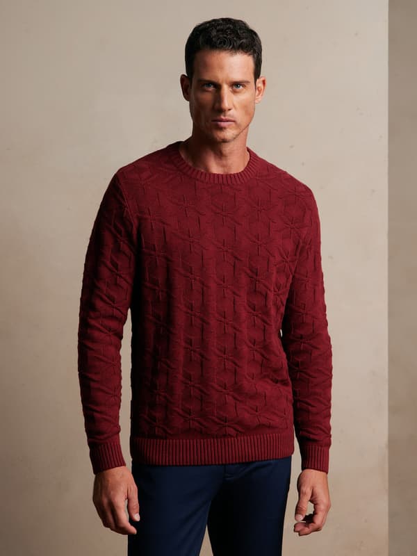 SHIRLEY M BURGUNDY SWEATER