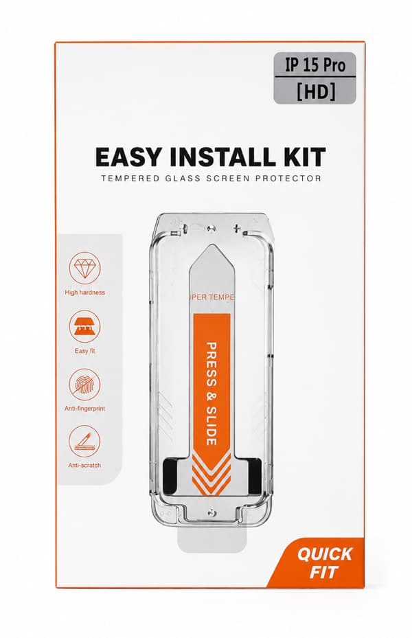 Sekretessglas med applikator för iPhone 15 Pro