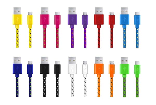 EB181W ESPERANZA MICRO USB 2.0 AB-KABEL M/M 2,0M FLÄTAD VIT