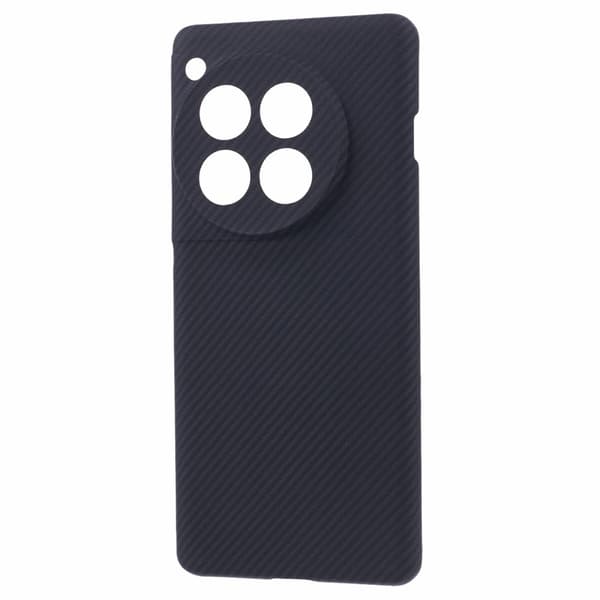 Etui til OnePlus 12 5G, Aramidfibercover, sort