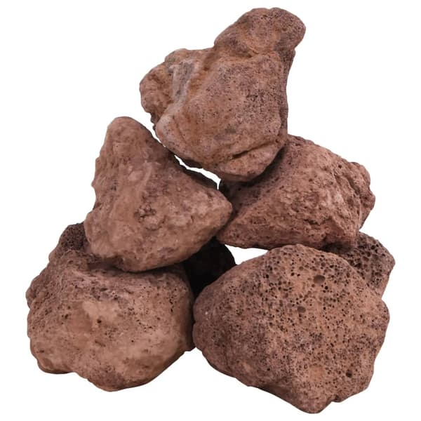 vidaXL Vulkansten, 25 kg, Röd, 10-30 cm