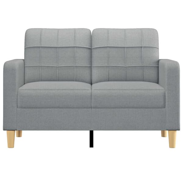 vidaXL 2-sitssoffa ljusgrå 120 cm tygklädsel