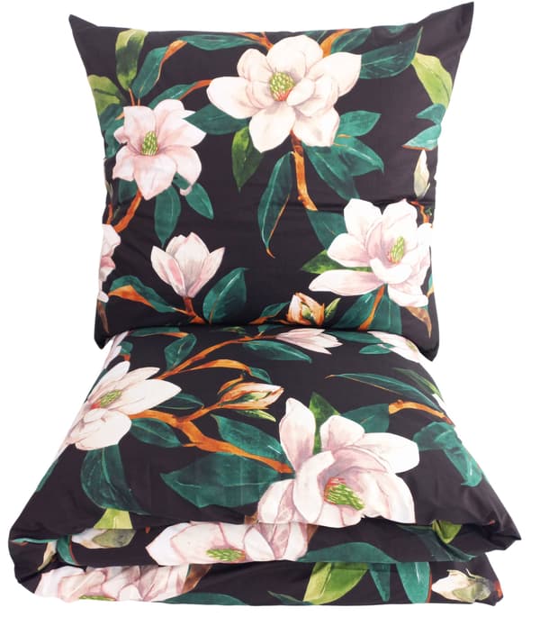 SÄNGBÄCKSET 160x200 cm TJOCKT BOMULLSSET MED BLOMSTER