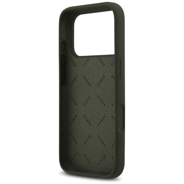 Guess Silikone Big 4G Script cover til iPhone 17 Pro Max khaki