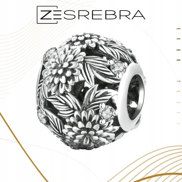 Berlocker pärla blommor pärlor silver pr 925 hänge blommor silver
