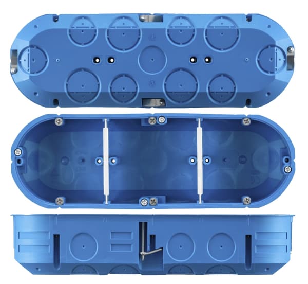 Multibox indbygget el-boks til Regips fliser 3x60mm 1 stk. Simet