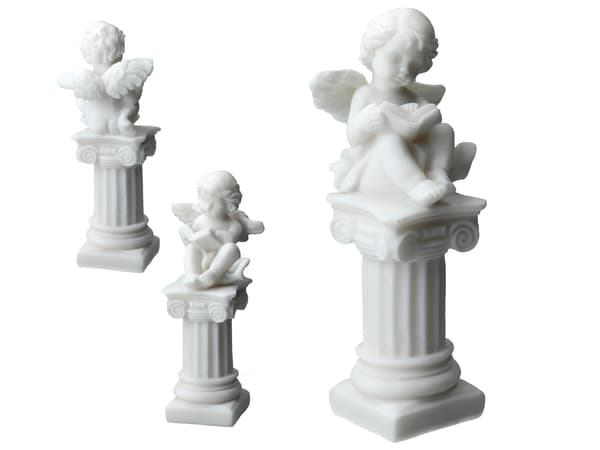 Ängel som läser en bok - grekisk alabaster
