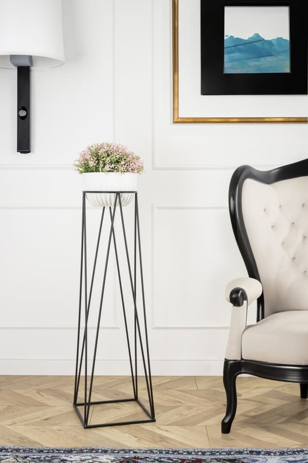 Modernt stående blomsterställ 96 cm metall