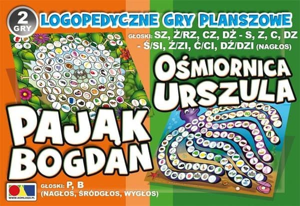 2 spil Urszula blæksprutten/Bogdan edderkoppen