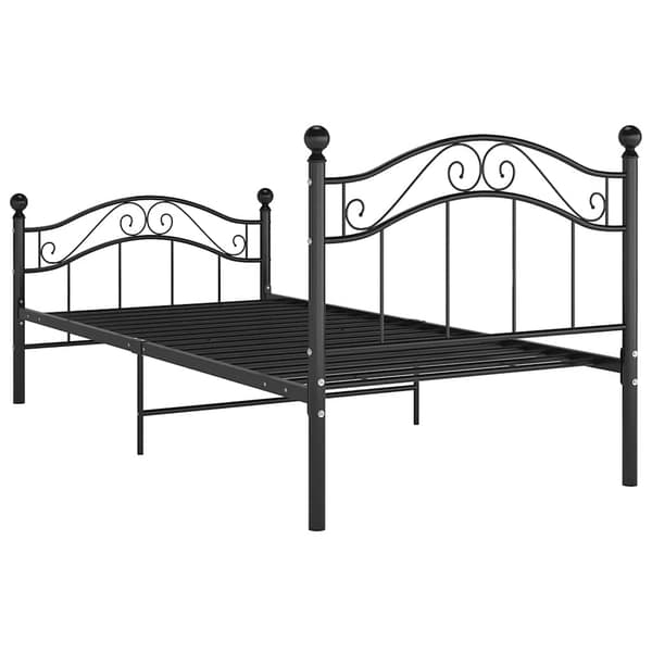 vidaXL sengestel sort metal 90 x 200 cm