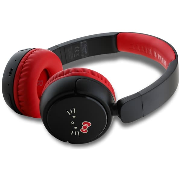 Hello Kitty Face Logo Bluetooth Over-Ear Hörlurar Röda