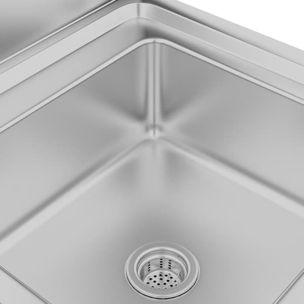 vidaXL Gastronomiskab med vask 60x60x96 cm rustfrit stål