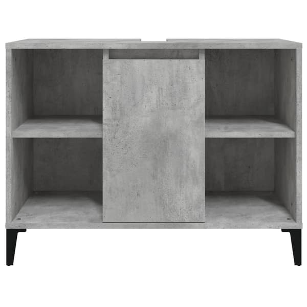 vidaXL håndvaskskab betongrå 80x33x60 cm