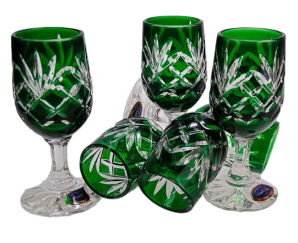 Smaragdkrystal vodkaglas 25ml Ananas