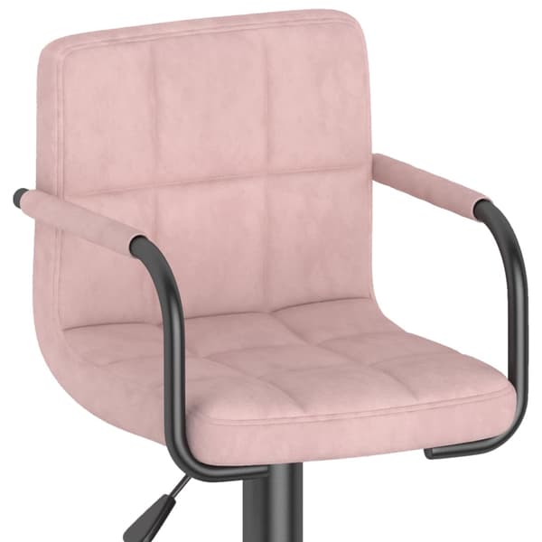 vidaXL Barstolar, set om 2, rosa, klädda i sammet