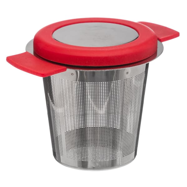 Röd teinfuser med lock
