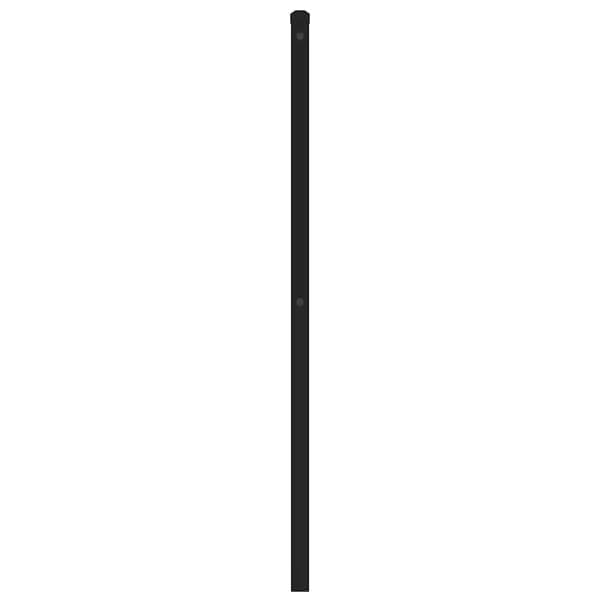 vidaXL metalsengegavl, sort, 200 cm