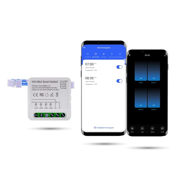 TUYA 4-kanals Zigbee-belysningscontroller