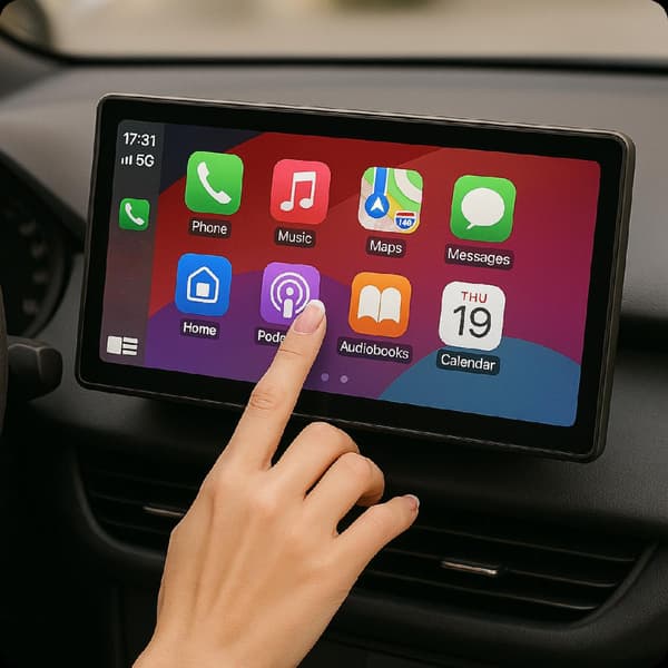H518 Carplay Android Auto radioskärm