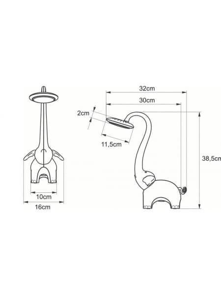 Elefant skrivebordslampe K-BL-1603