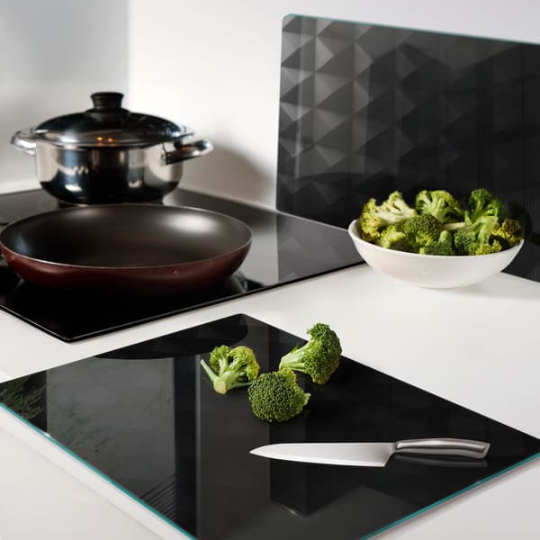 Dekorative glasplader til servering af snacks abstrakt 2x40x52 cm