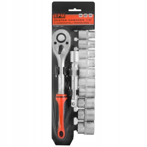 1/2'' hylsnyckelsats 12 delar