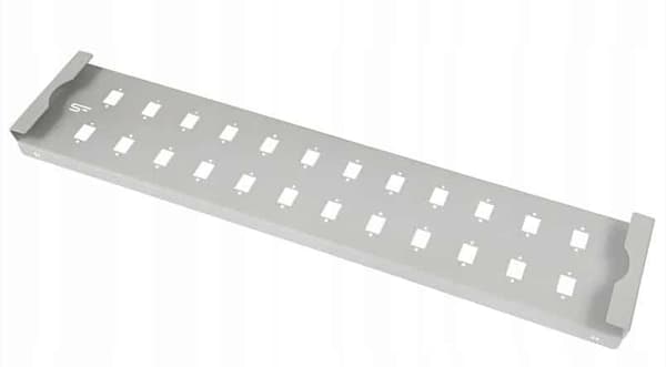 19” 2U 24xSC Simplex harmaa valokuitupaneeli