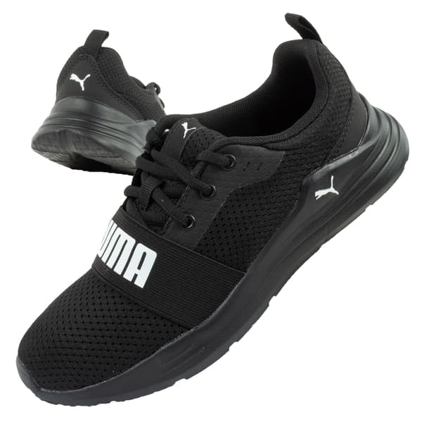 Puma Jr Wired Textile Løbesko Sort [374216 01] Størrelse 28