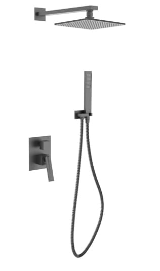 Aspira II grafit inbyggd duschset Besco