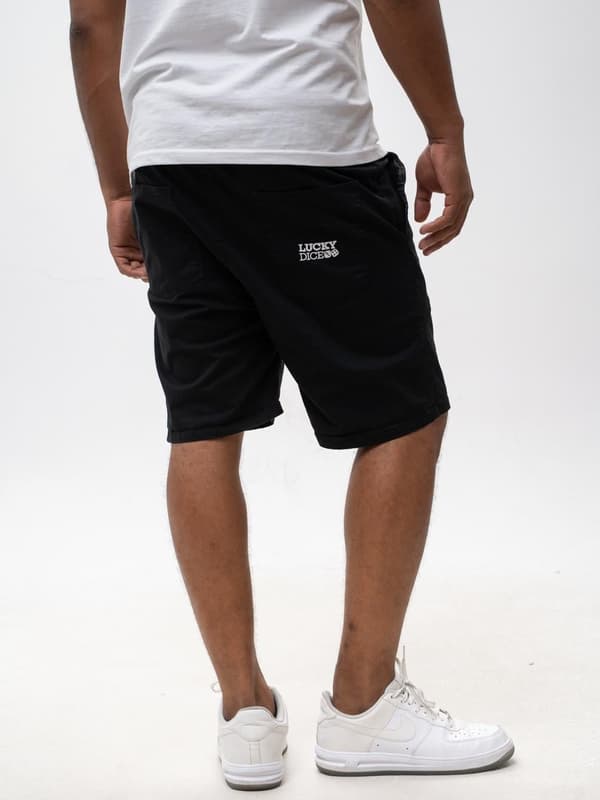 Sorte Lucky Dice LD klassiske shorts M