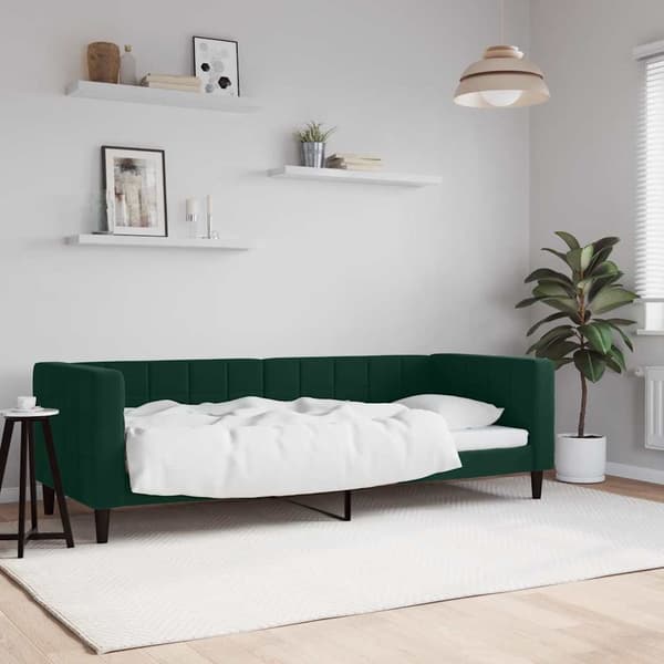 vidaXL Bäddsoffa mörkgrön 80x200 cm sammet