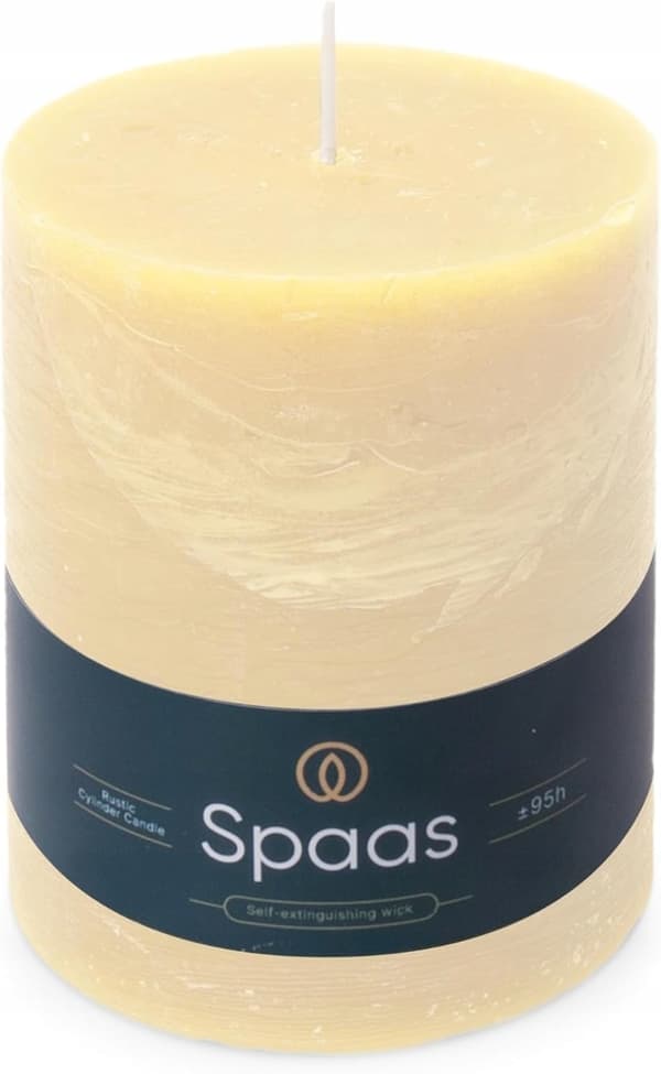 Spaas Rustikt Bloklys 100/130 mm 95 timer, Elfenbensfarvet
