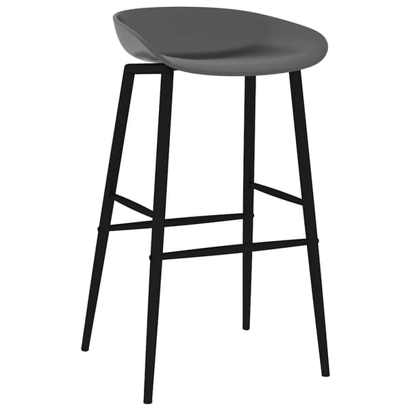 vidaXL Barstole, sæt med 2, grå