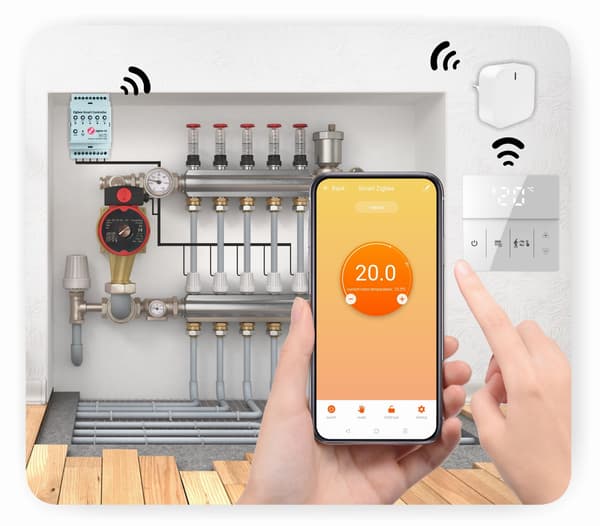 Zigbee TUYA 3A PRO valkoinen huonetermostaatti