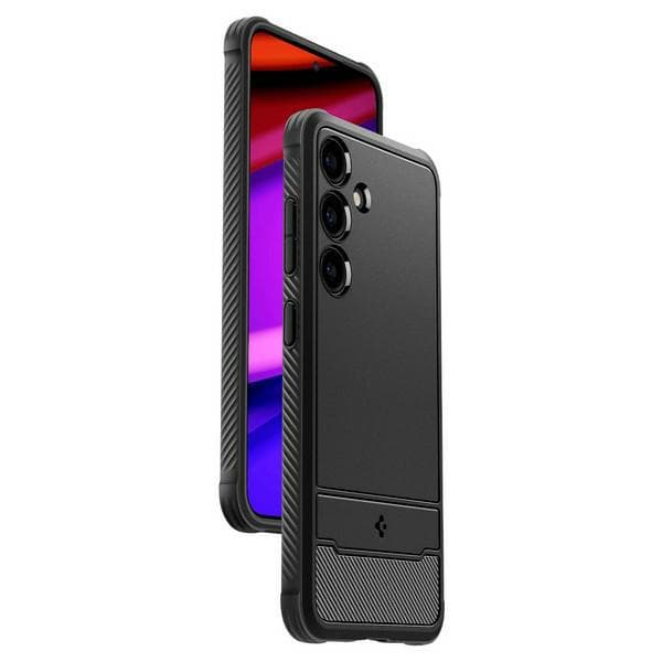 Spigen Rugged Armor cover til Galaxy S24 sort/matsort