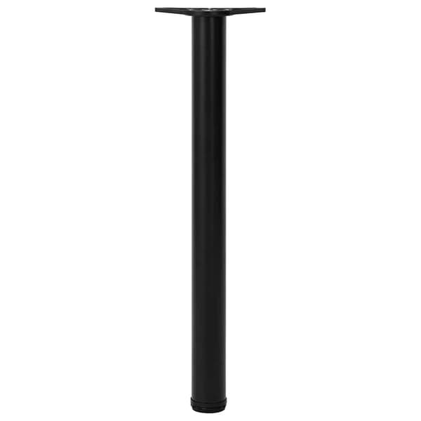 4 højdejusterbare bordben, sort, 710 mm