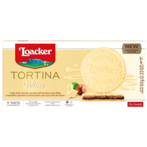 Tortinavafler med nøddefyld 3x21g - Loacker