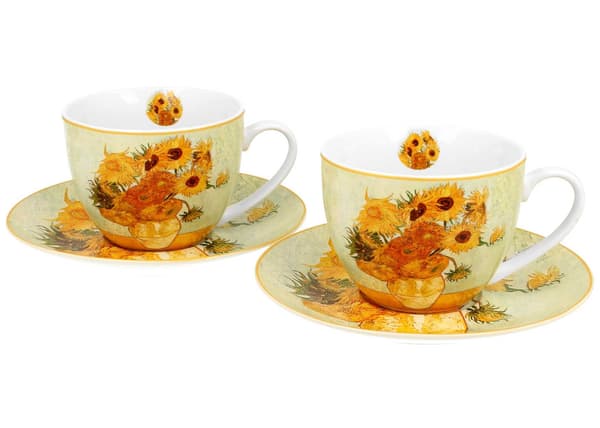 Set med 2 Van Gogh solrosmuggar