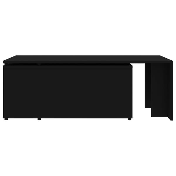 vidaXL sofabord, sort, 150x50x35 cm, spånplade