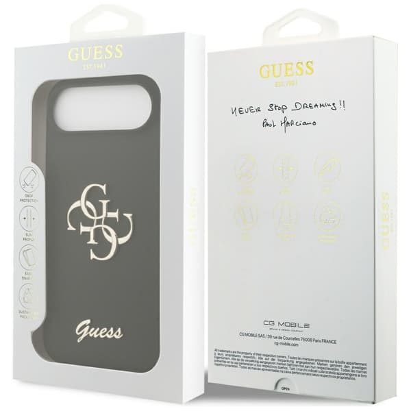 Guess Silikone Big 4G Script cover til iPhone Air, sort