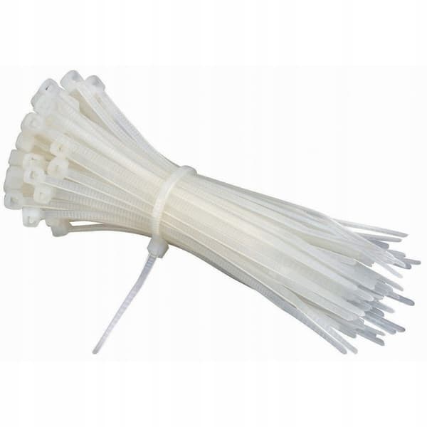 Plastkabelband vitt 360x4,8 100 st.
