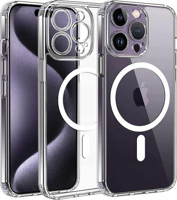 Etui til iPhone 15 Pro STØDBAR CLEAR Etui PLECKI + 9H Glas