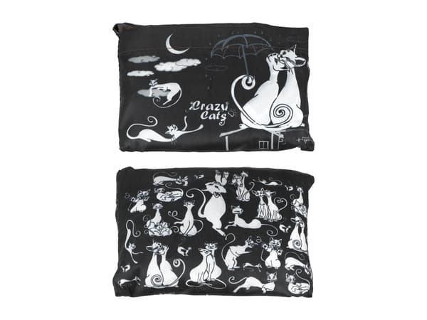 Carmani, polyester, foldbar indkøbspose 40x70cm - skøre katte, katte